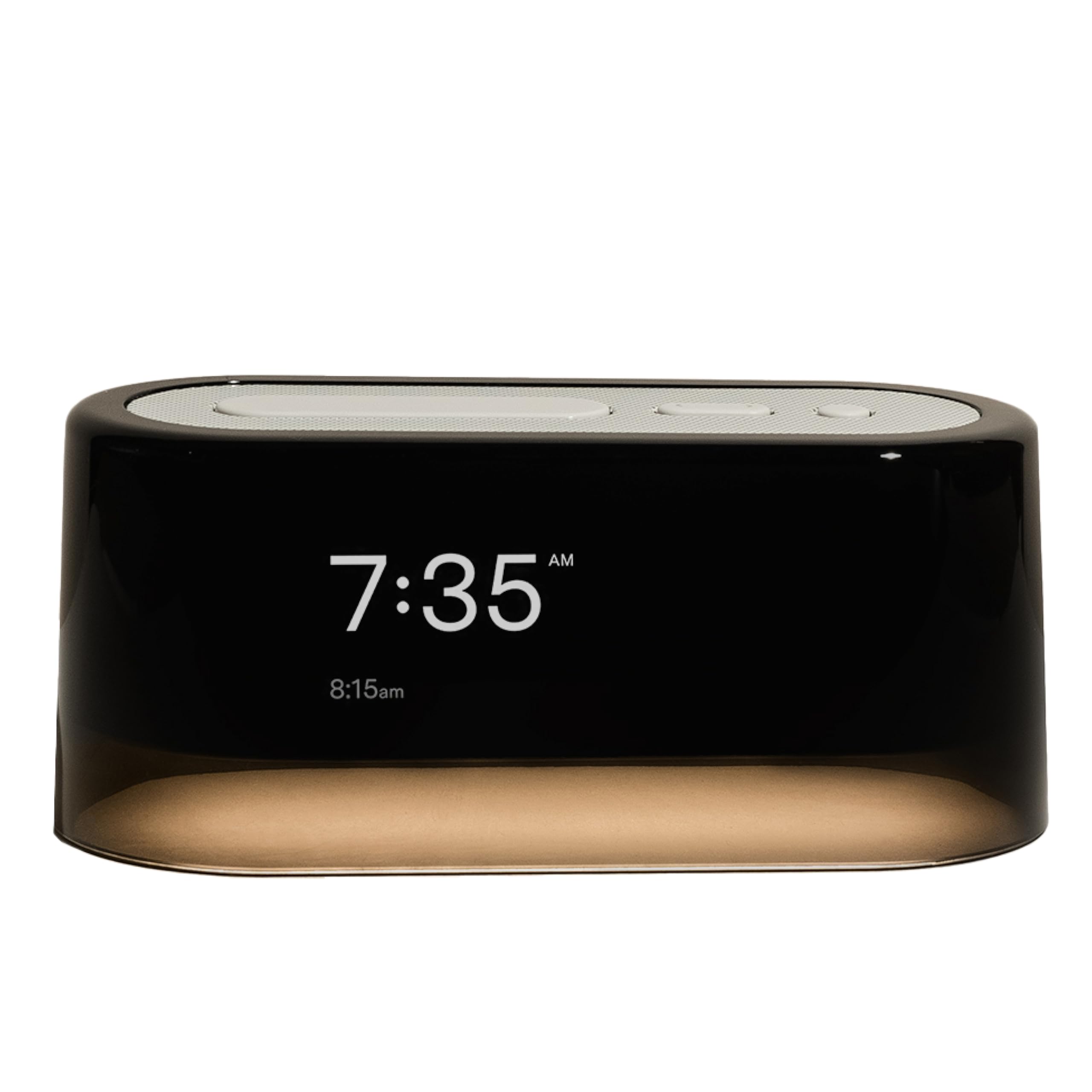 Loftie Digital Alarm Clock with Sound Machine - Smart Alarm Clock with Light, Bluetooth Speaker, Night Light Sound Machine, 100+ Sounds, Blackout Mode, No WiFi Mode, Optional App - White, Wood