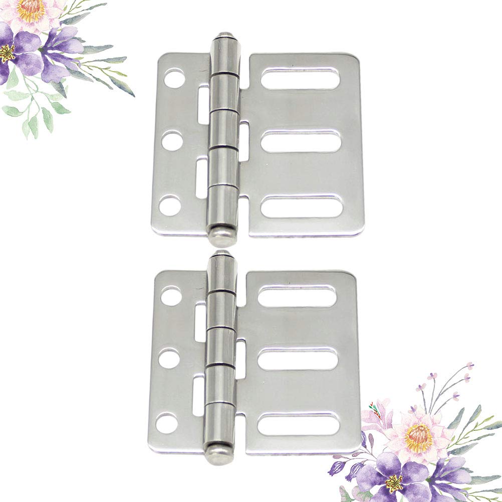 Bisagras pequeñas, mini bisagras, 2 piezas de una bolsa Bisagra de acero inoxidable Puerta de gabinete eléctrica Bisagra de gabinete duradera (Tamaño: 6,6 * 6,5 cm) (Tamaño: 6,6 * 6,5 cm) (Tamaño: Tam