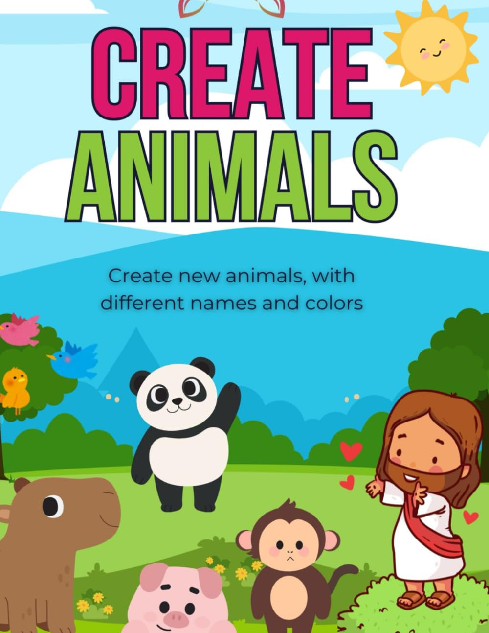CREATE ANIMALS: Coloring book for kids - create and name for animals exploring creativity
