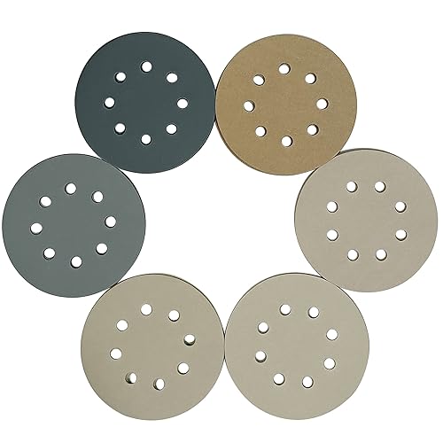 30 discos de lijado de 5 pulgadas, 8 agujeros #1200-#7000, grano 120020003000400050007000, compatible con lijadora orbital aleatoria (30 unidades de