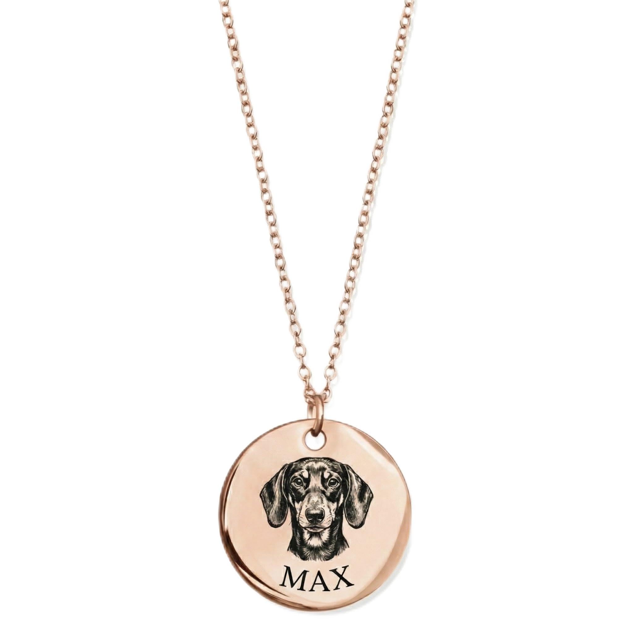 MignonandMignon Personalized Pet Portrait Necklace – Custom Jewelry Gift for Dog or Cat Lovers Unique Holiday Gifts for Her -LCN-AP