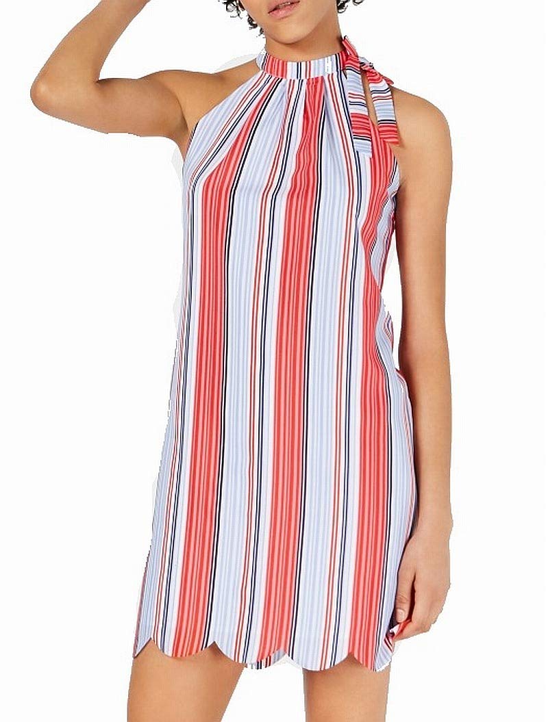 Maison JulesWomen's Striped Tie-Neck Dress