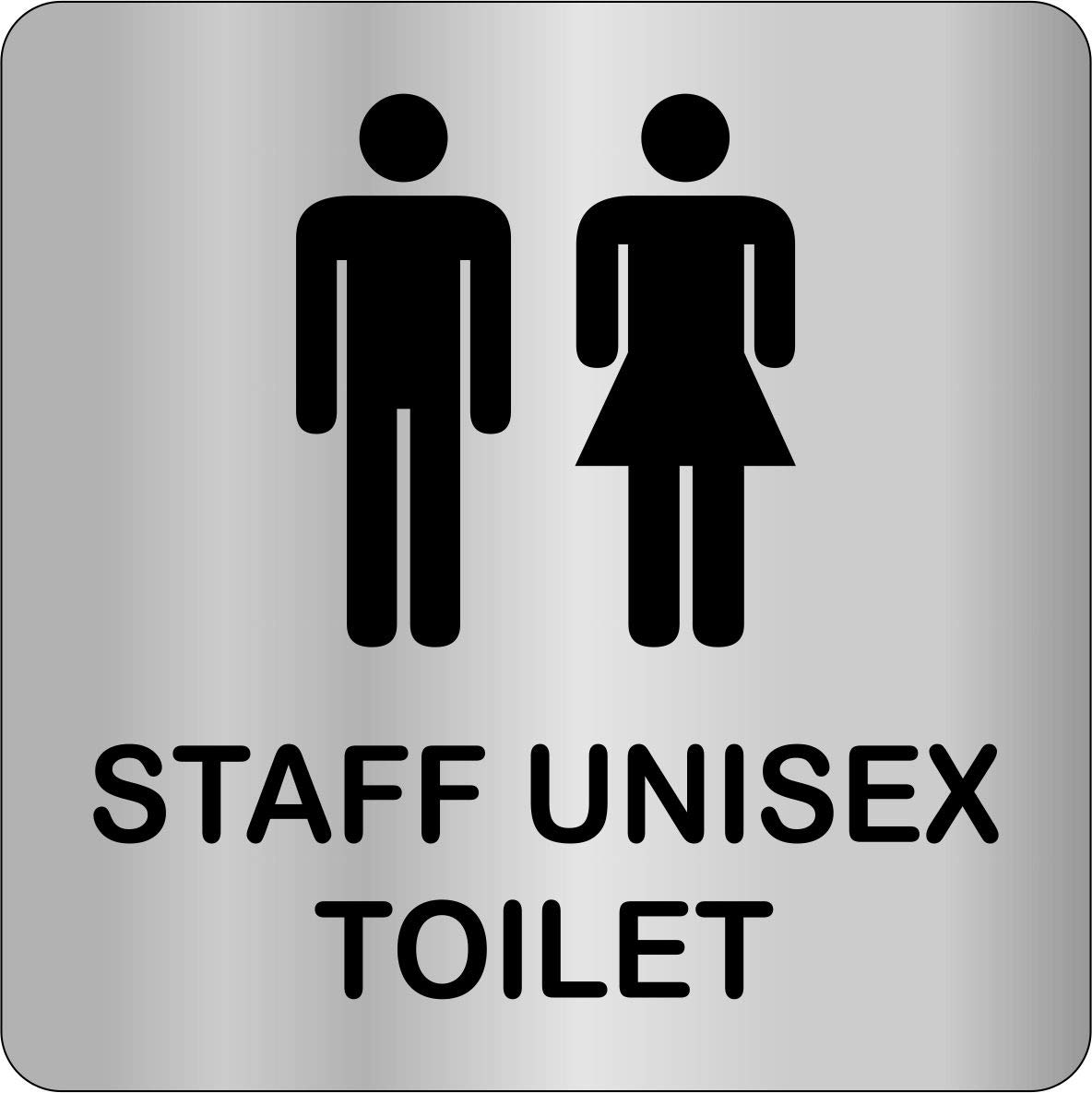 DLCCREATION Staff Unisex Toilet Silver Stainless Steel Toilet Door Sign Board - Size : 100mm X 100mm (4" X 4") (B077S1LNVW) Amazon Price History, Amazon Price Tracker