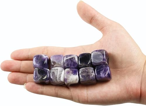 Miniatura 7 de Piedras y cristales de amatista natural pulidos, cristales y piedras curativas de cuarzo a granel para Wicca, Reiki, energía curativa, piedras de