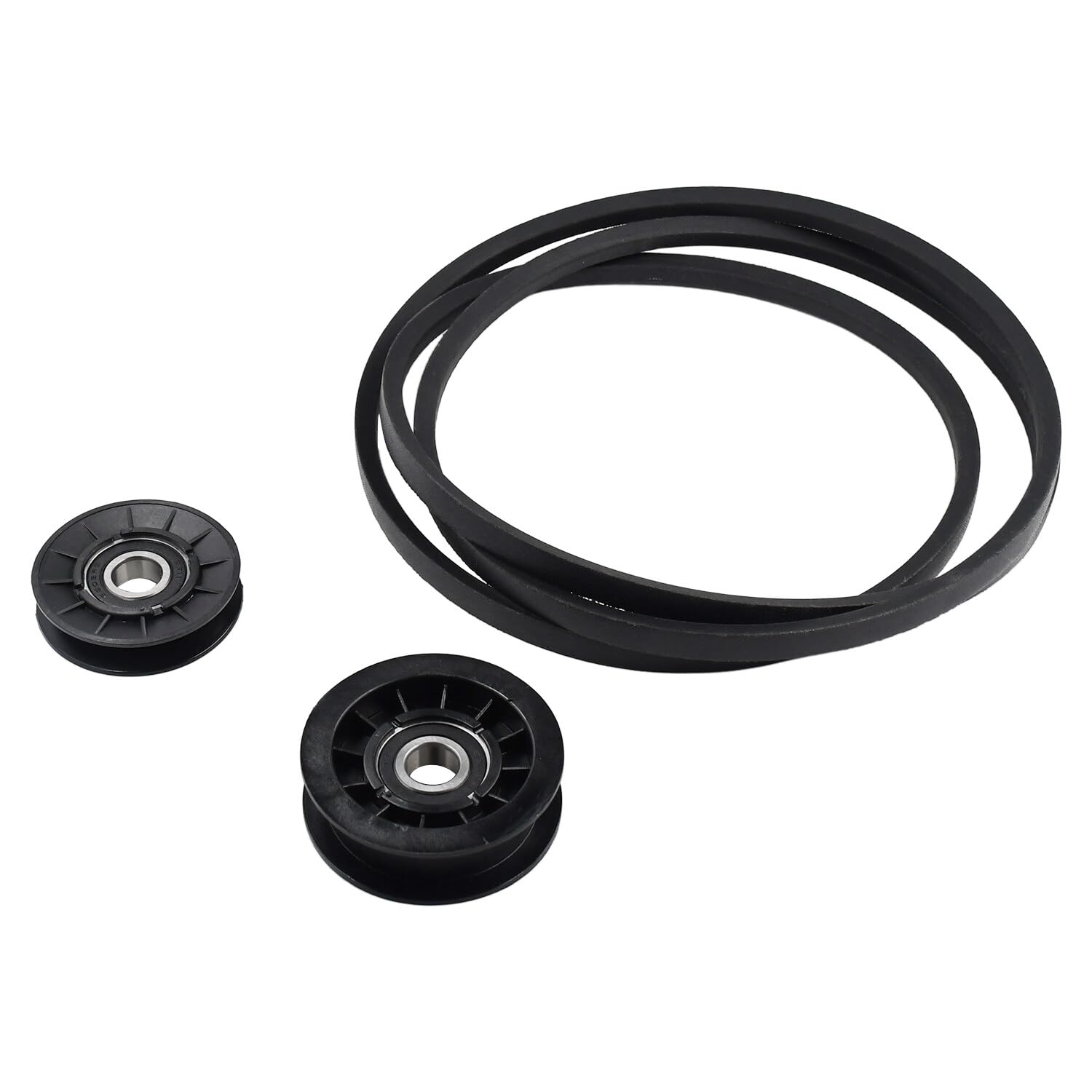 GX20006 GX20286 Poulie de renvoi avec kit de courroie d'entraînement compatible avec tracteur John Deere X110 X120 X140 LA115 L125 LA135 LA145 LA155 D130 D140 D150 D160 L100 130 l. 107 L111