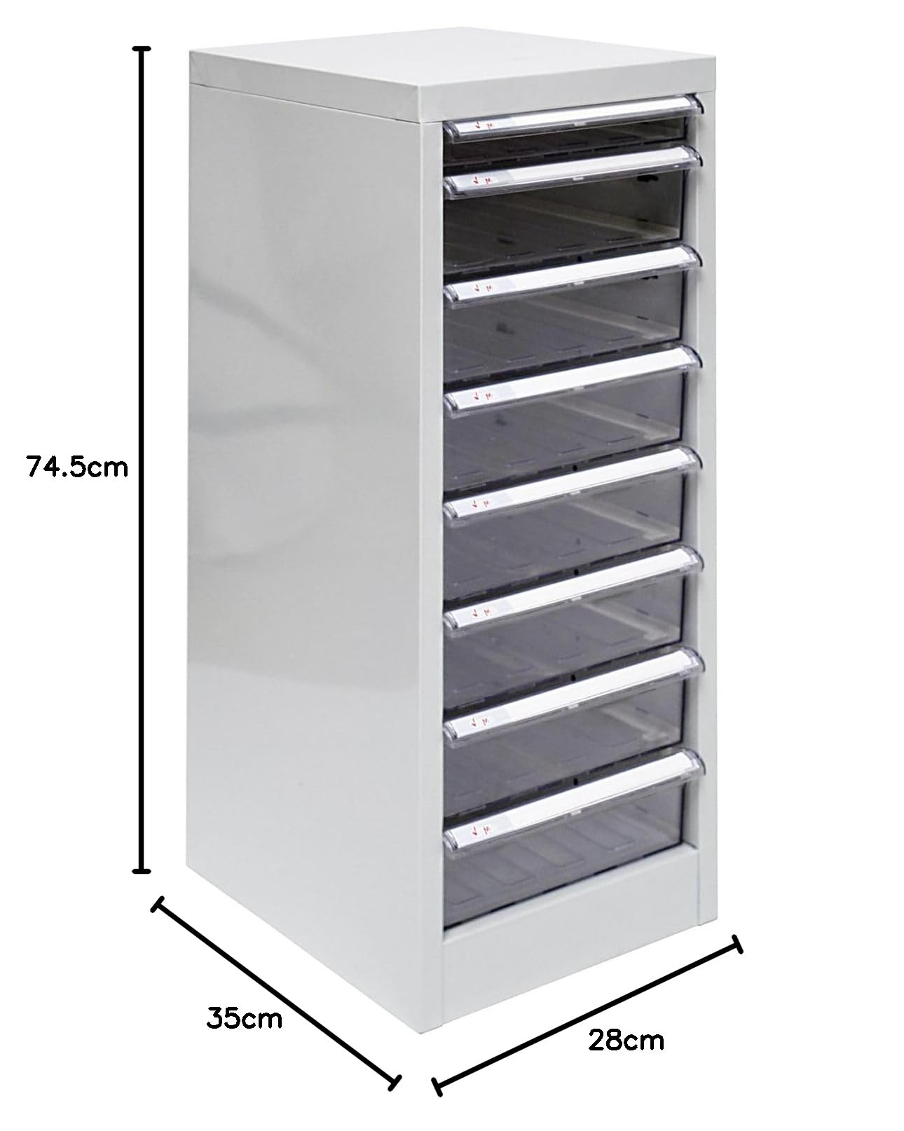 ADB/boîte de rangement à tiroirs en métal avec 8 tiroirs gris clair