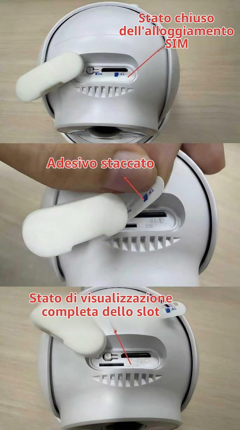 4G Telecamera Solare Esterno con SIM, 2K HD Telecamere Senza Fili e 64 GB di Memoria, Visione Notturna, Tracciamento Automatico, Audio Bidirezionale, IP66 (Nessun supporto WiFi)