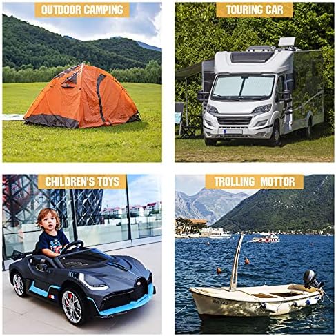 ECO-WORTHY 100Ah 12.8V LiFePO4 Battery Emergency Power Backup Rechargeable Lithium Iron Phosphate with 3000+ Deep Cycles and BMS Protection, Perfect for rv, Boat, Marine, Solar Panel System
