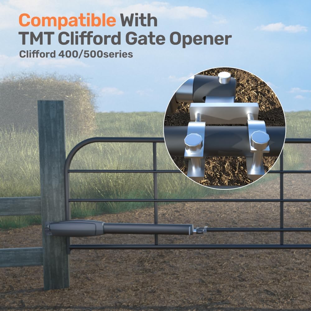 TMT U-Shaped Tube Brackets Kit for Clifford Series of Swing Gate Openers