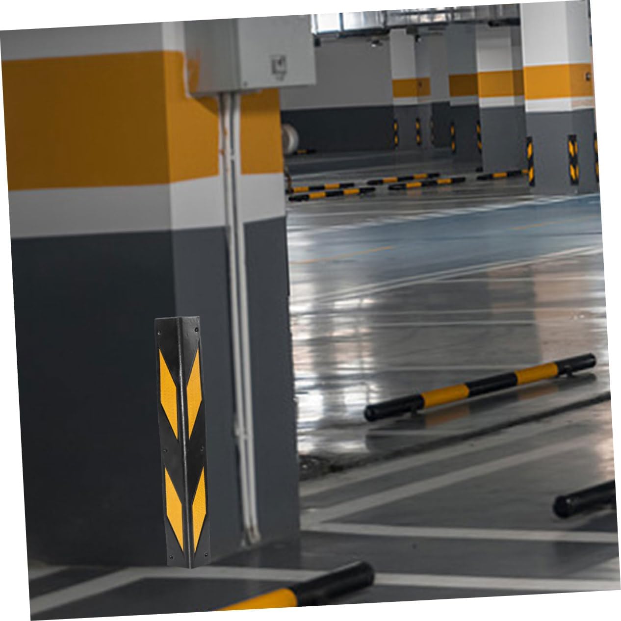 Mikinona Garage Edge Guard Car Garage Wall Protector Reflective Strips Easy Install Corner Guards for Parking Wall Protection