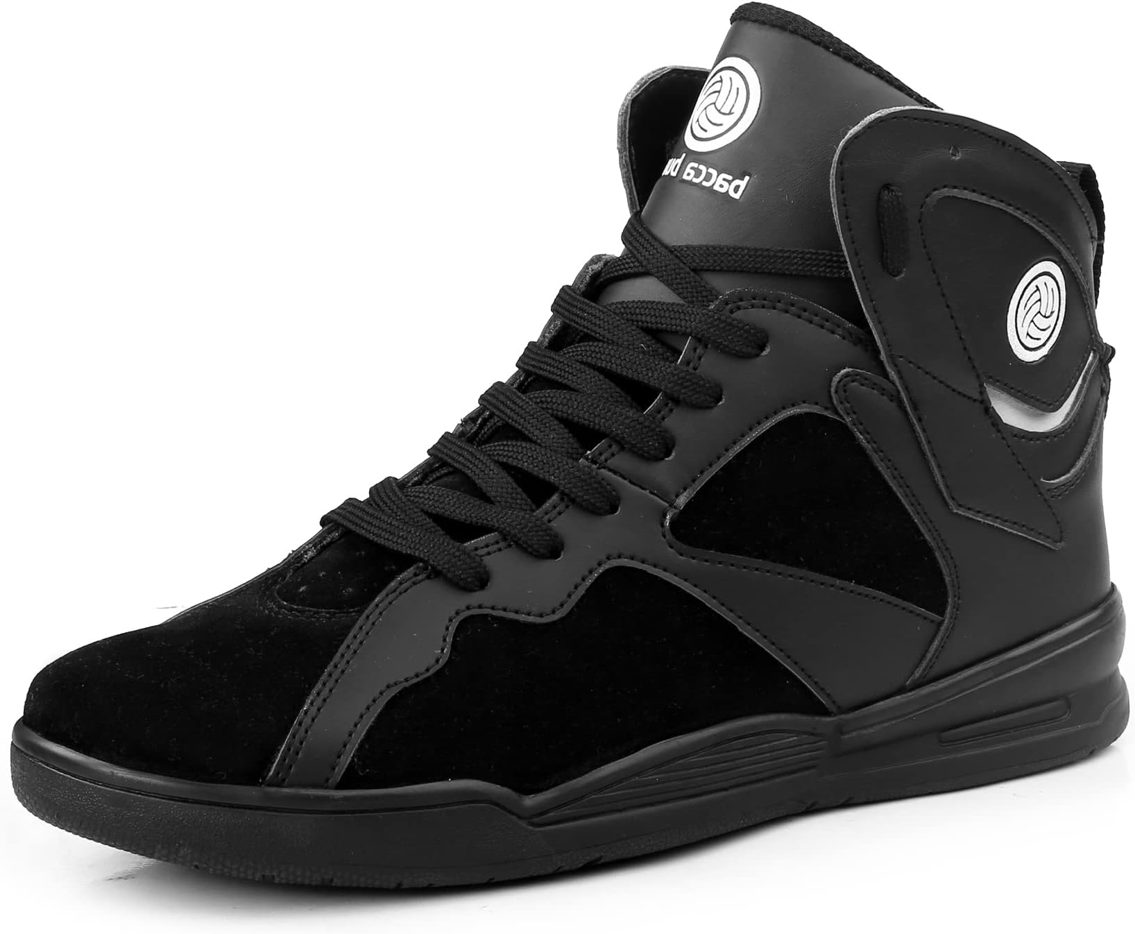 Bacca BucciMen's Comfy Mid-Top Casual Chunky Streetwear Fashion Sneakers | Solid Color Pattern with Rubber Outsole