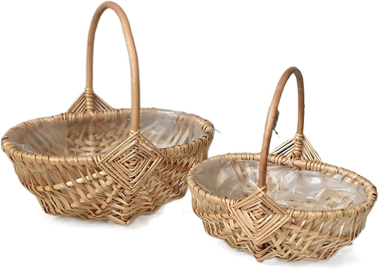 Kosz Piknikowy Kemping Kosz Piknikowy Rattanowy Na Kwiaty Rustykalny Weselny Wielofunkcyjny Do Przechowywania Kreatywny Prezenty Organizacji Domu(31 * 22 * 30cm)