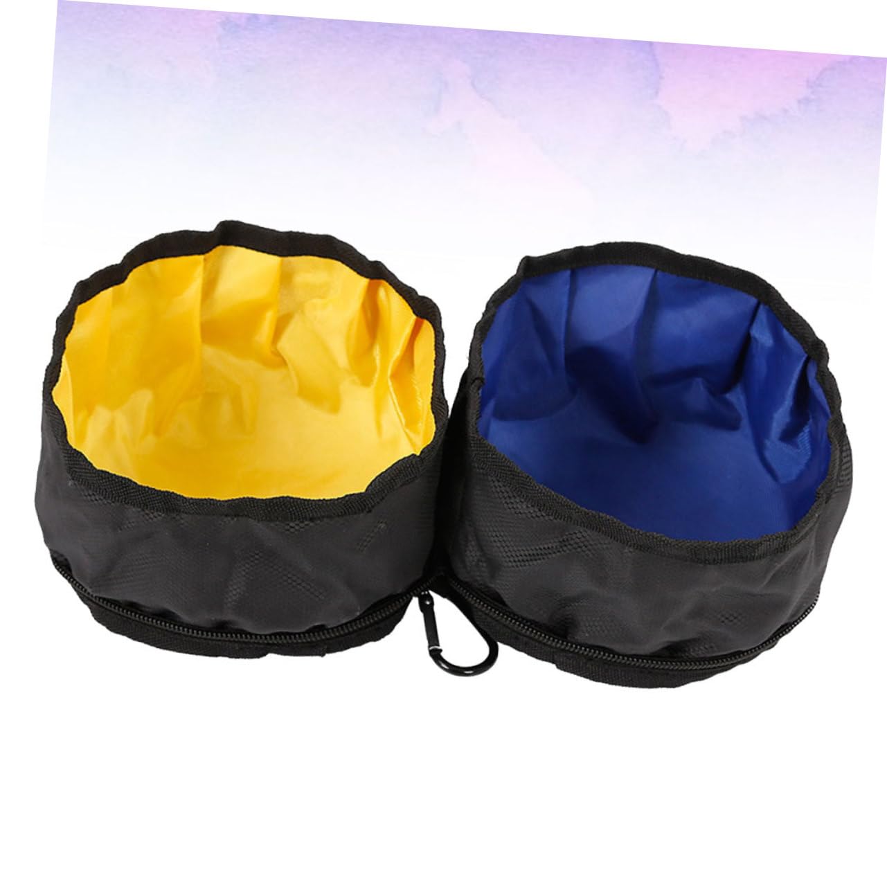 minkissy Lot de 2 gamelles Pliantes pour Animaux de Compagnie - Gamelles Pliables pour Chien - Doubles Portables - Pliantes pour Nourriture - Vaisselle de Voyage