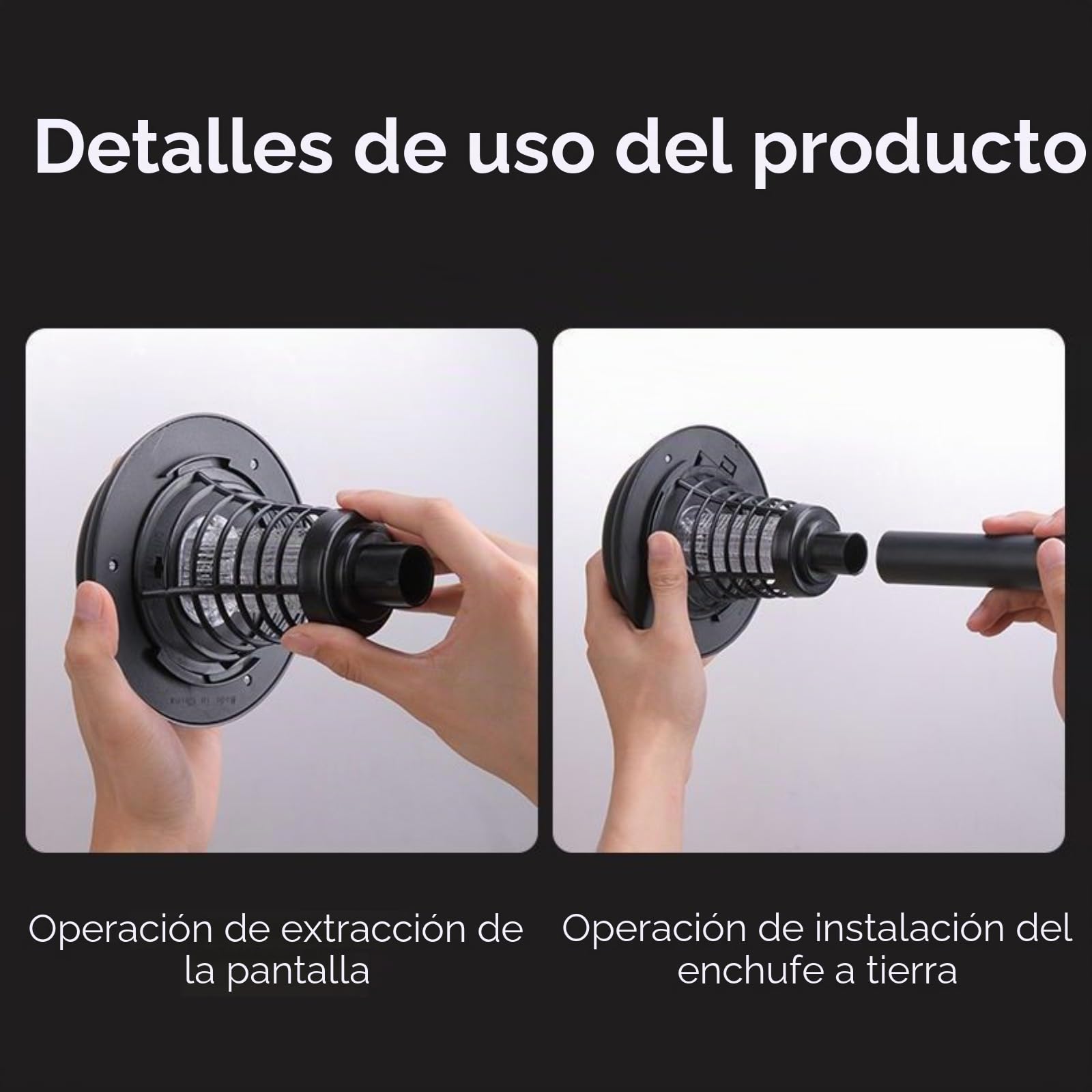 Antimosquitos Solar, Lámpara Antimosquitos de Enchufe de Suelo, 2 Modos, Lámpara Antimosquitos Exterior, Iluminación Exterior Impermeable, Luz Violeta Antimosquitos para Jardín, Balcón, Camping (4