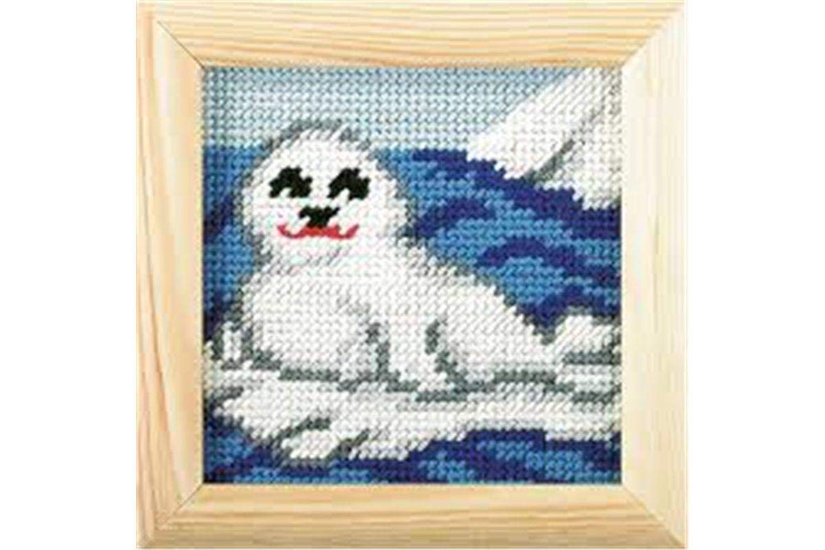 Orchidea Embroidery, Needlepoint Kit frame for kids half cross stitch Seal 1502
