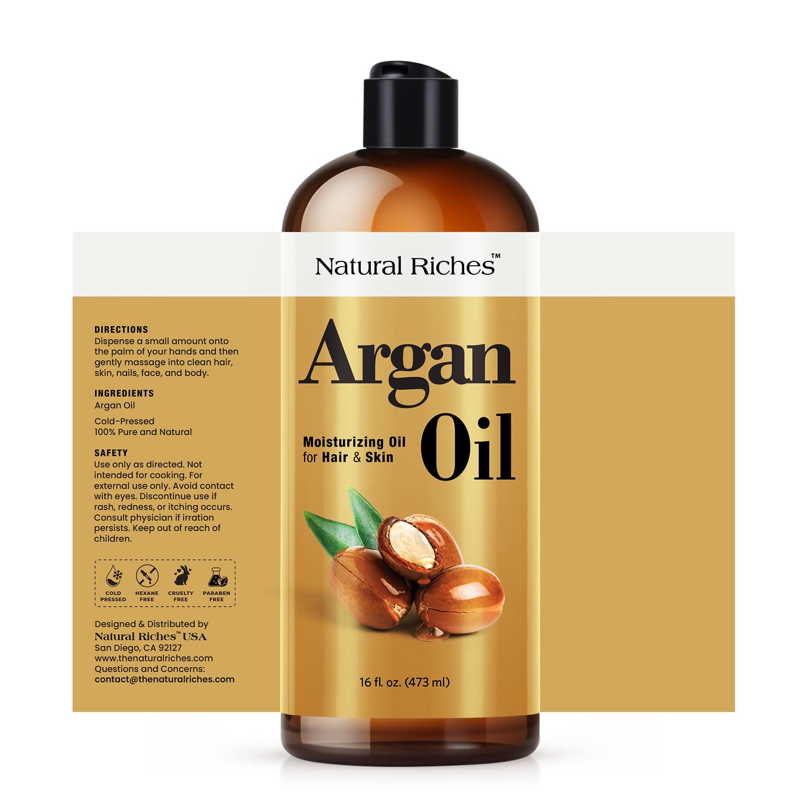 Aceite de argán orgánico de Marruecos, aceite penetrante para el cabello, suero hidratante profundo para cabello seco, dañado y grueso, aceite de Moroccanoil puro prensado en frío para cabello, cara y