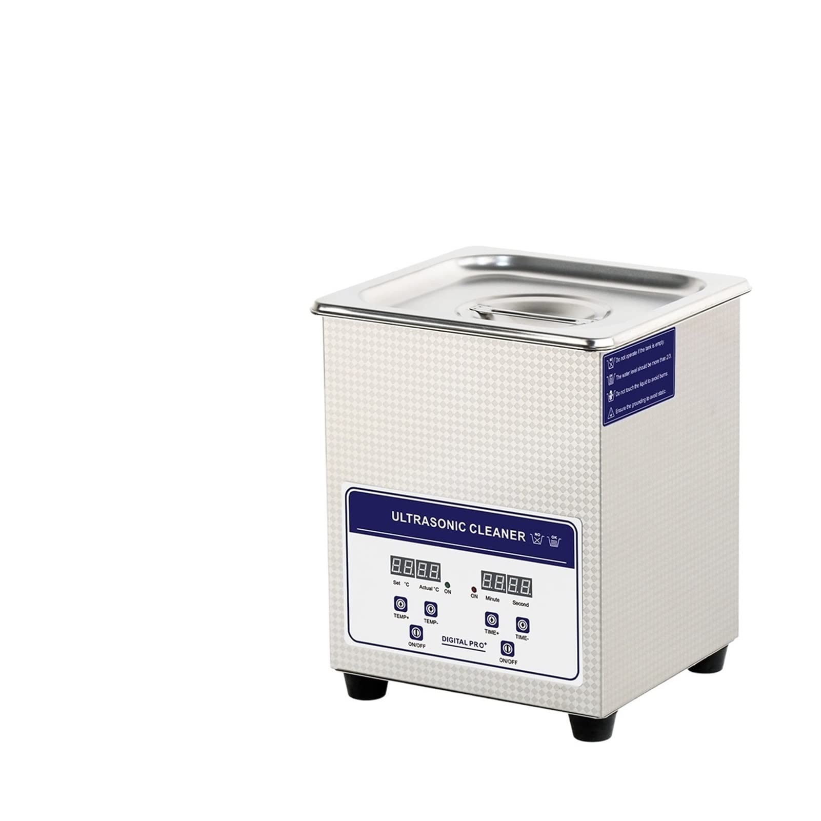 Dispositivo per la Pulizia ad ultrasuoni Pulitore ad ultrasuoni 2L 50W con Display Digitale Temporizzazione Riscaldamento 40kHz SUS 304 Cestello Serbatoio Strumento for la Pulizia del Bagno