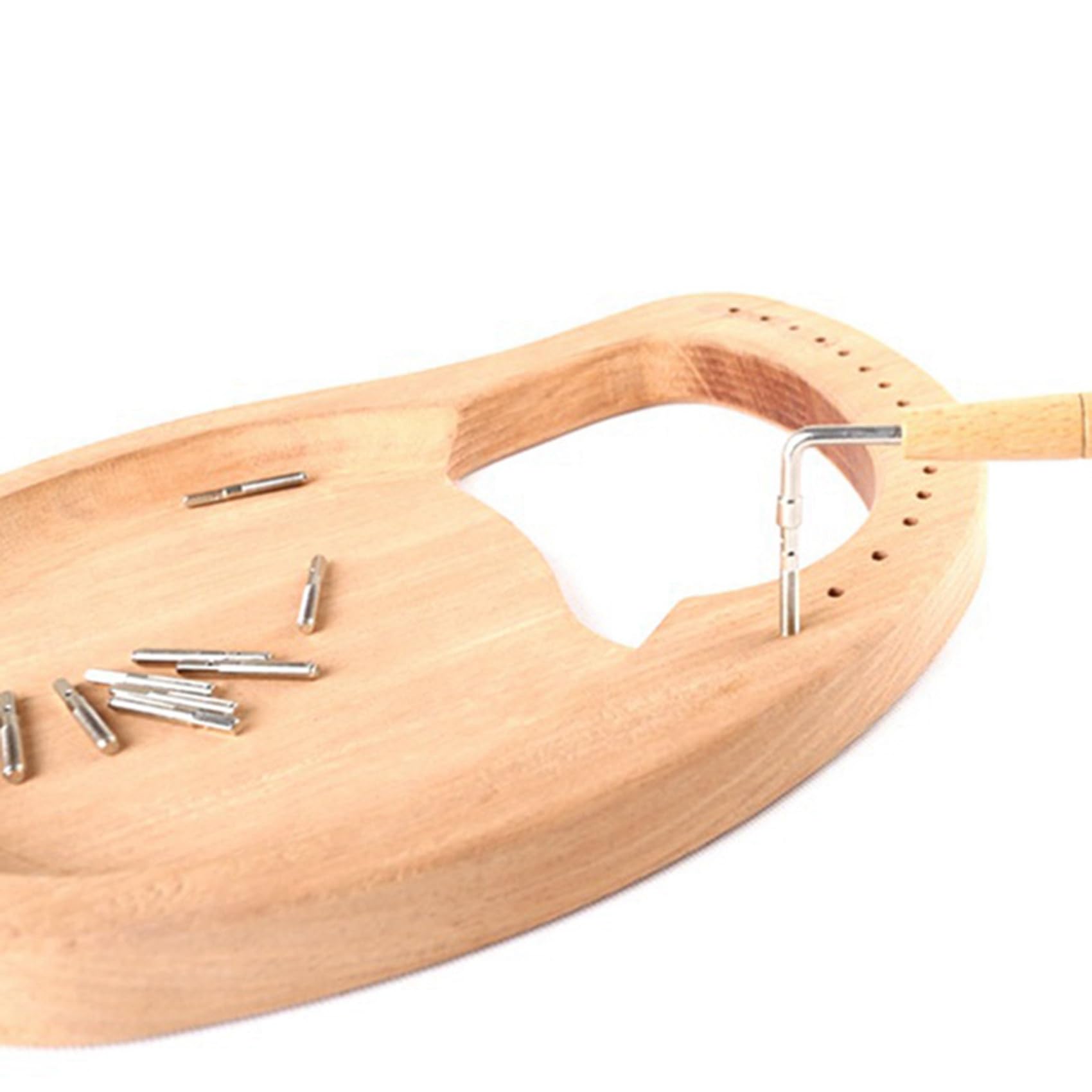 VENEKA 100 Pezzi Chiodi per Sintonizzazione E 100 Pezzi Rivetti, con Chiave per Accordatura Un Forma di L, per Strumento Un Corde Musicale Arpa Piccola Arpa Lira