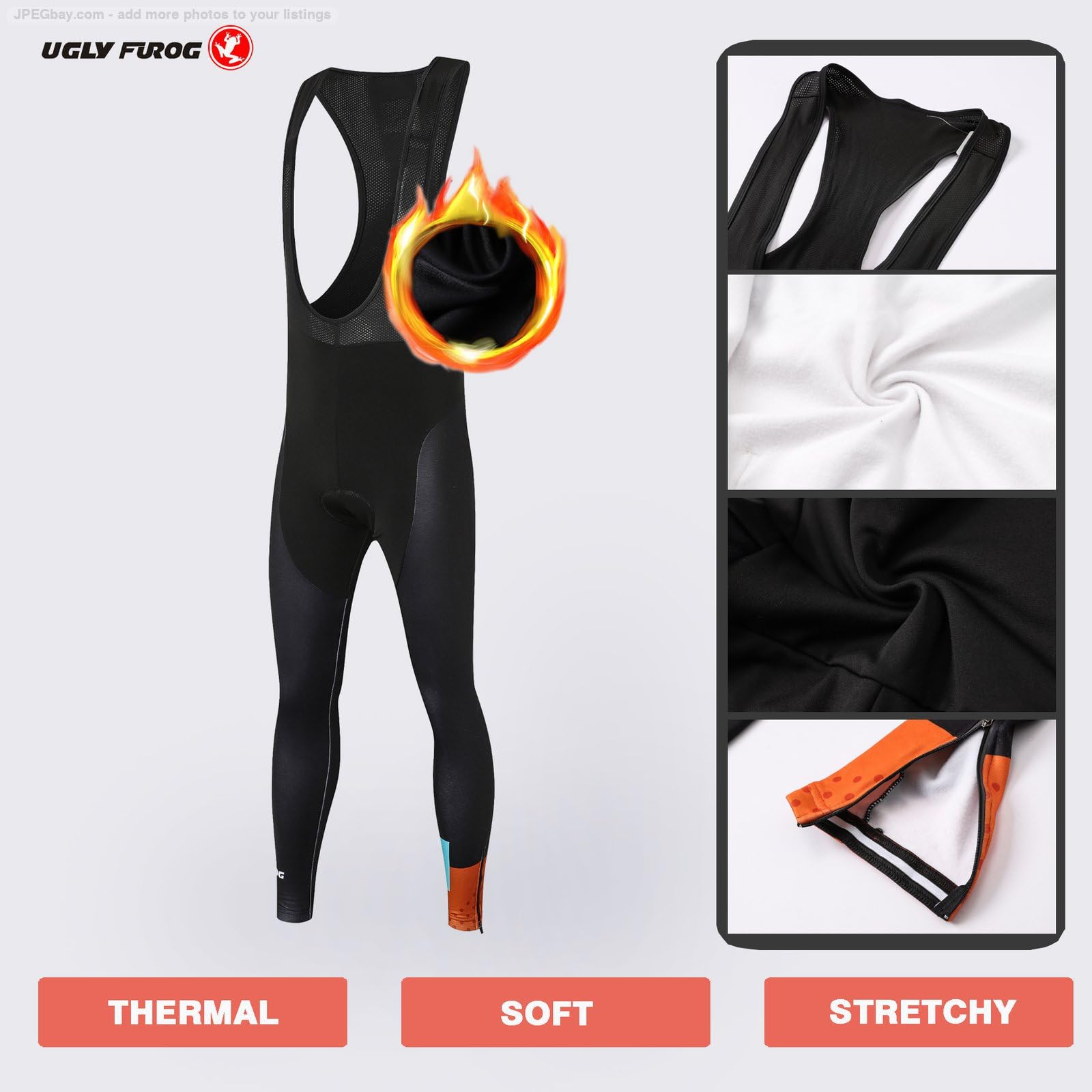 UGLY FROG Invierno Thermo Fleece Ciclismo Ropa Maillot Mujer Jersey+Pantalones Largos Culote de Ciclismo Conjunto Entretiempo para Deportes al Aire Lib