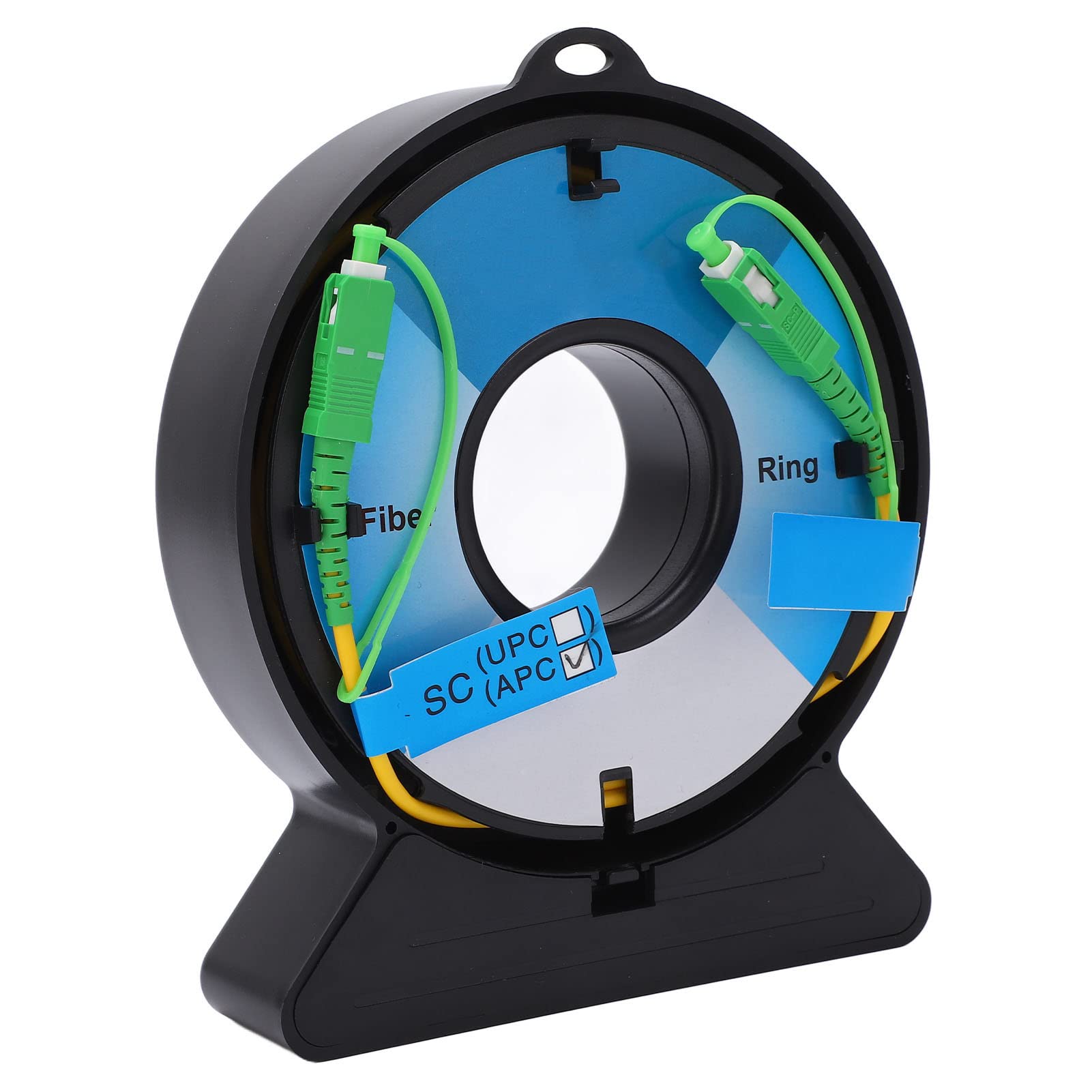 Marhynchus Cable de Lanzamiento OTDR, Caja de Cable de Lanzamiento de Fibra óptica ABS 300 M SC a SC 50 Ns 10.00 Umbral para Pruebas de Zona Muerta Técnicos de Campo Mantenimiento de Red