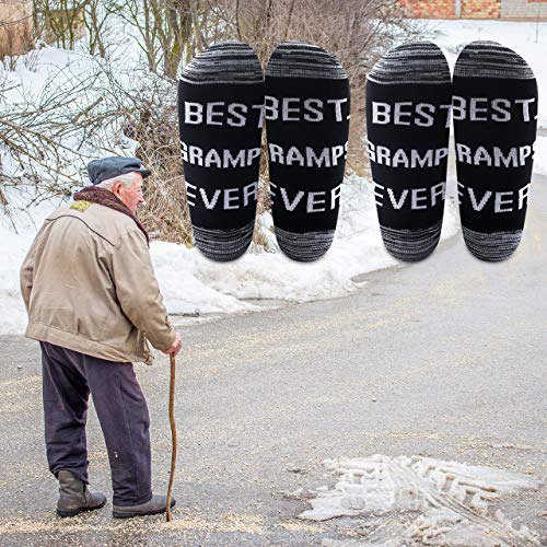 LEVLO Best Gramps Gifts Grandpa Socks Best Gramps Ever Cotton Socks Birthday Christmas Day Presents4