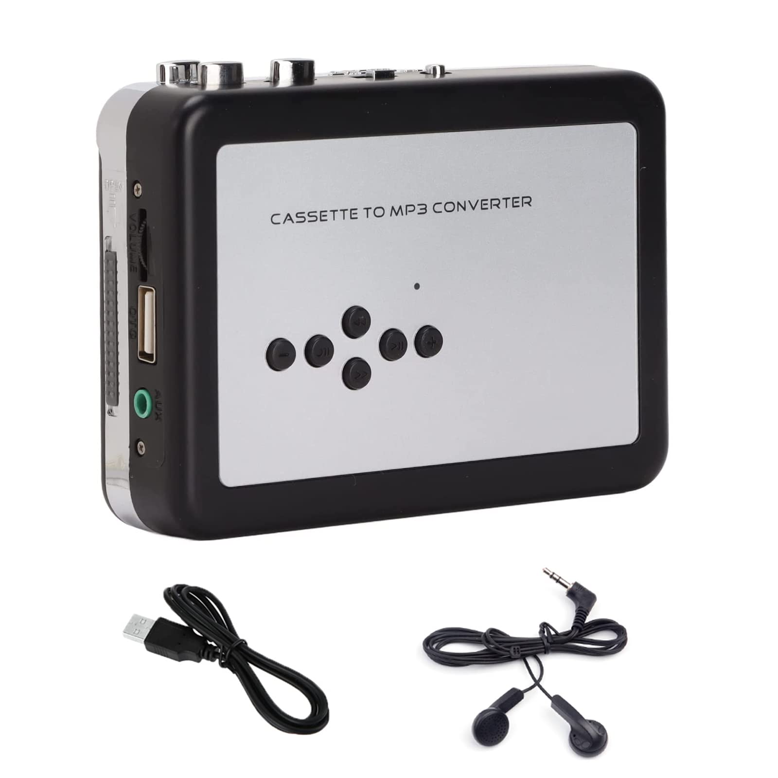 Lecteur de Cassettes, Conversion de Cassettes en MP3 / CD/Stockage USB, avec écouteur/câble USB Musique Lecteur Audio Walkman