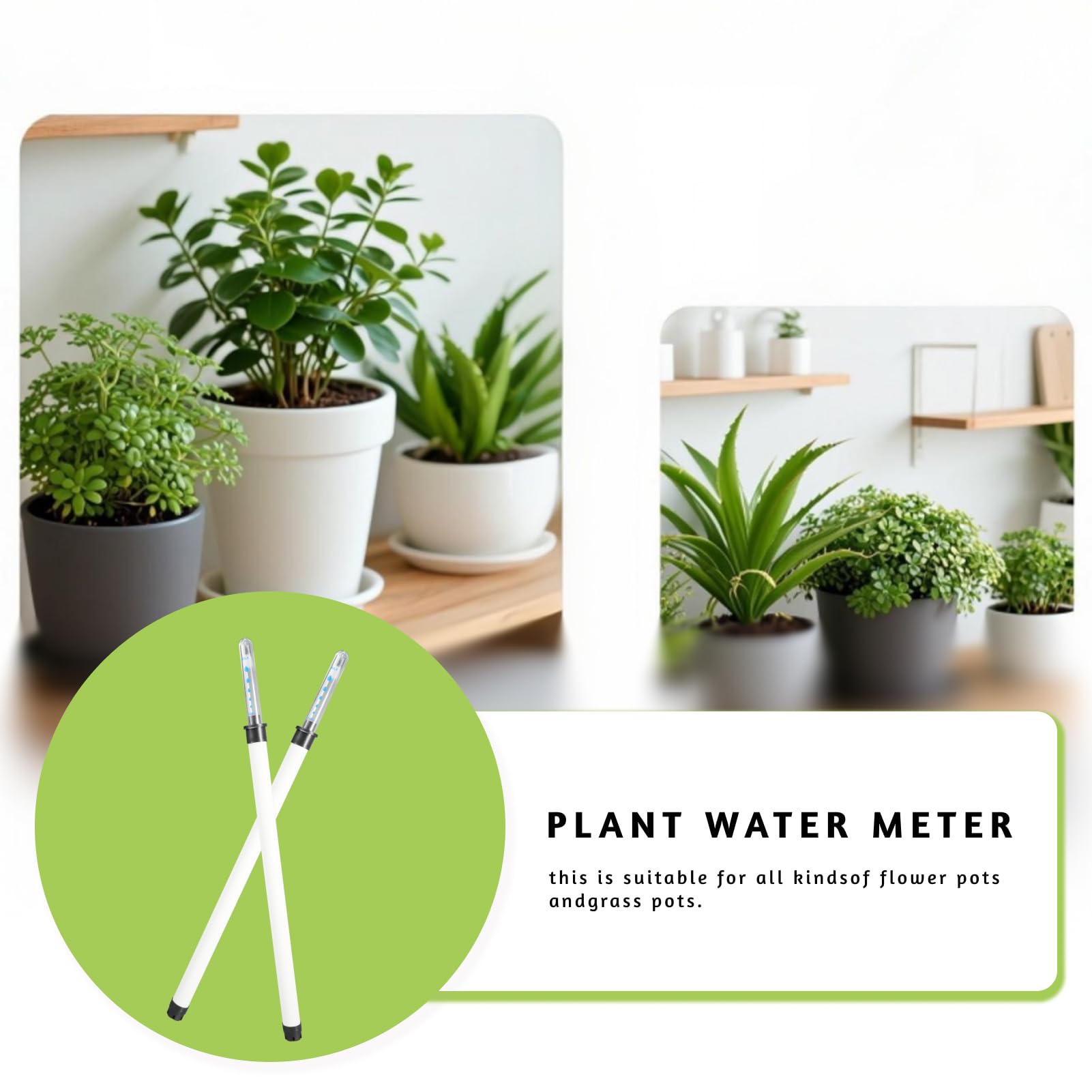 Indicador De Gota De Agua Plantas 36cm para Jardín Interior Y Exterior Indicador De Nivel De Agua Hidropónico Fácil De Leer Compatible con Macetas Y Sistemas De Riego