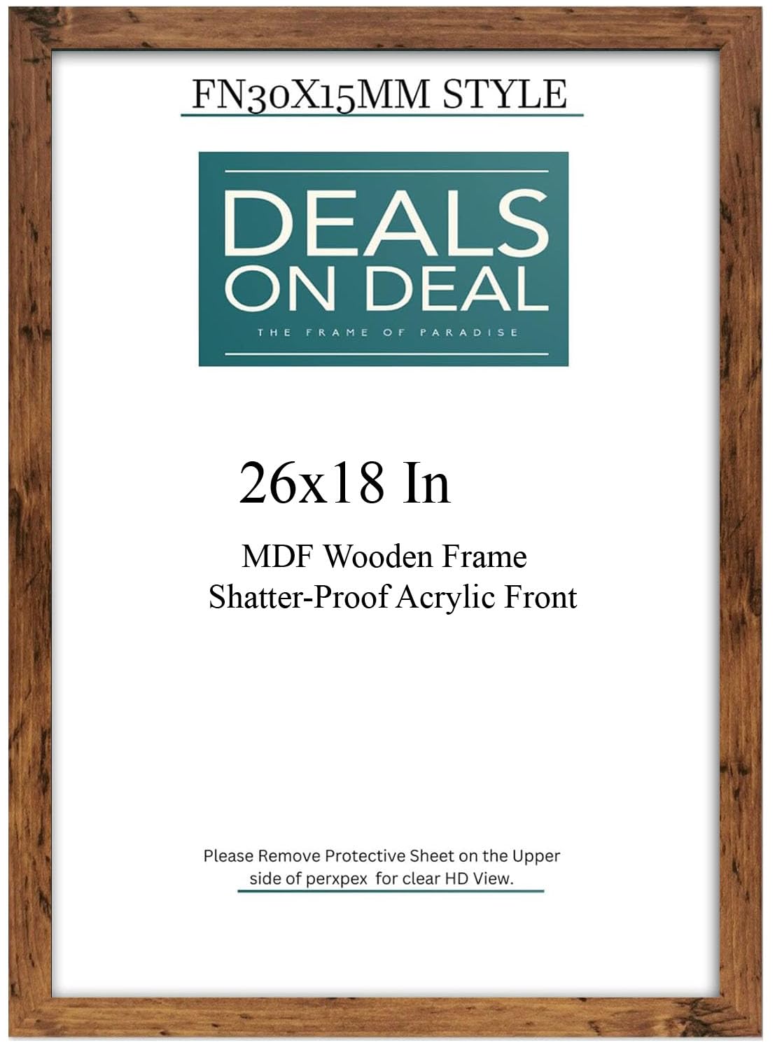 DEALS ON DEAL Durable Rustic 26x18in Photo Picture Frames Poster Frames Artwork Displays & Decor HD clear Acrylic Front for homes, office, galleries, or exhibitions