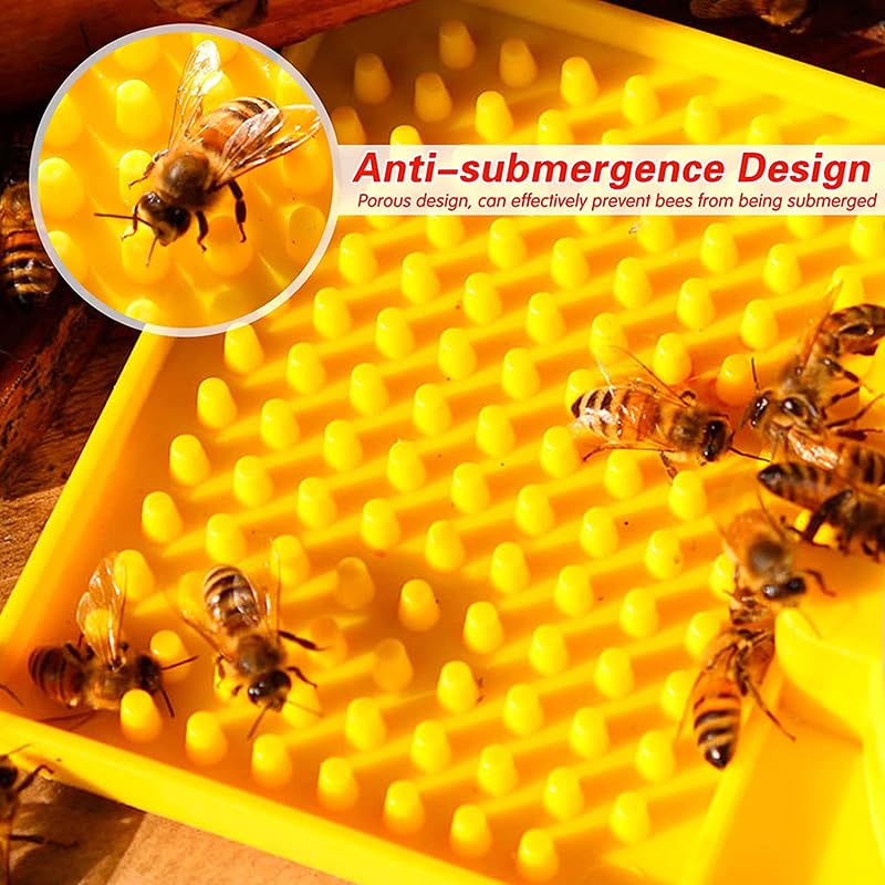 Blumenförmiger Bienen-Trinkbecher – Bunte Schmetterlings-Futterstation, Wasserquelle Für Bienen & Insekten, Wetterfest, Mit Erdspieß – Gelb