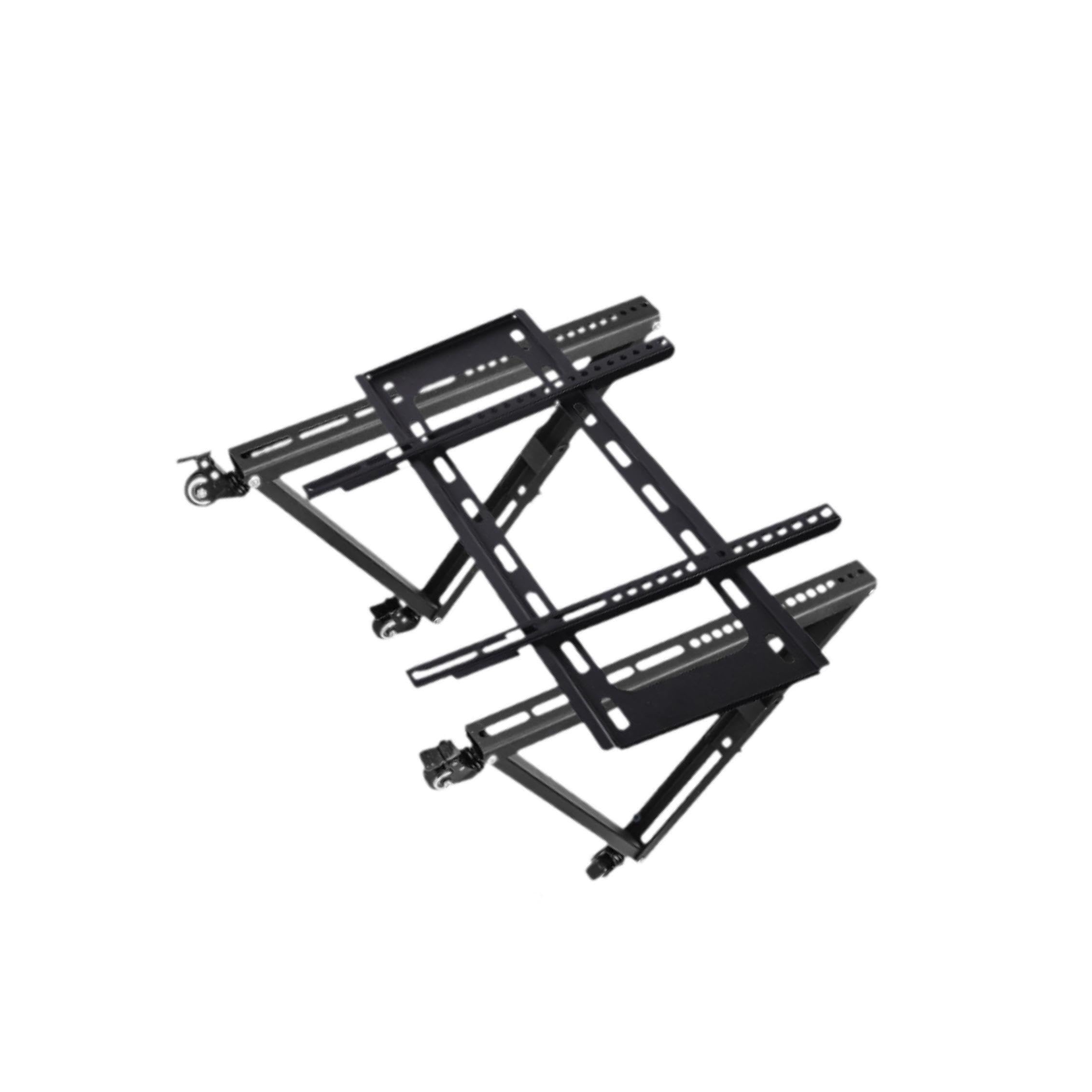 Support TV Roulant réglable avec roulettes Profil Bas pour Une visualisation optimale Support TV Mobile Robuste pour Le Divertissement à Domicile Convient aux écrans Larges Solution d'affichage