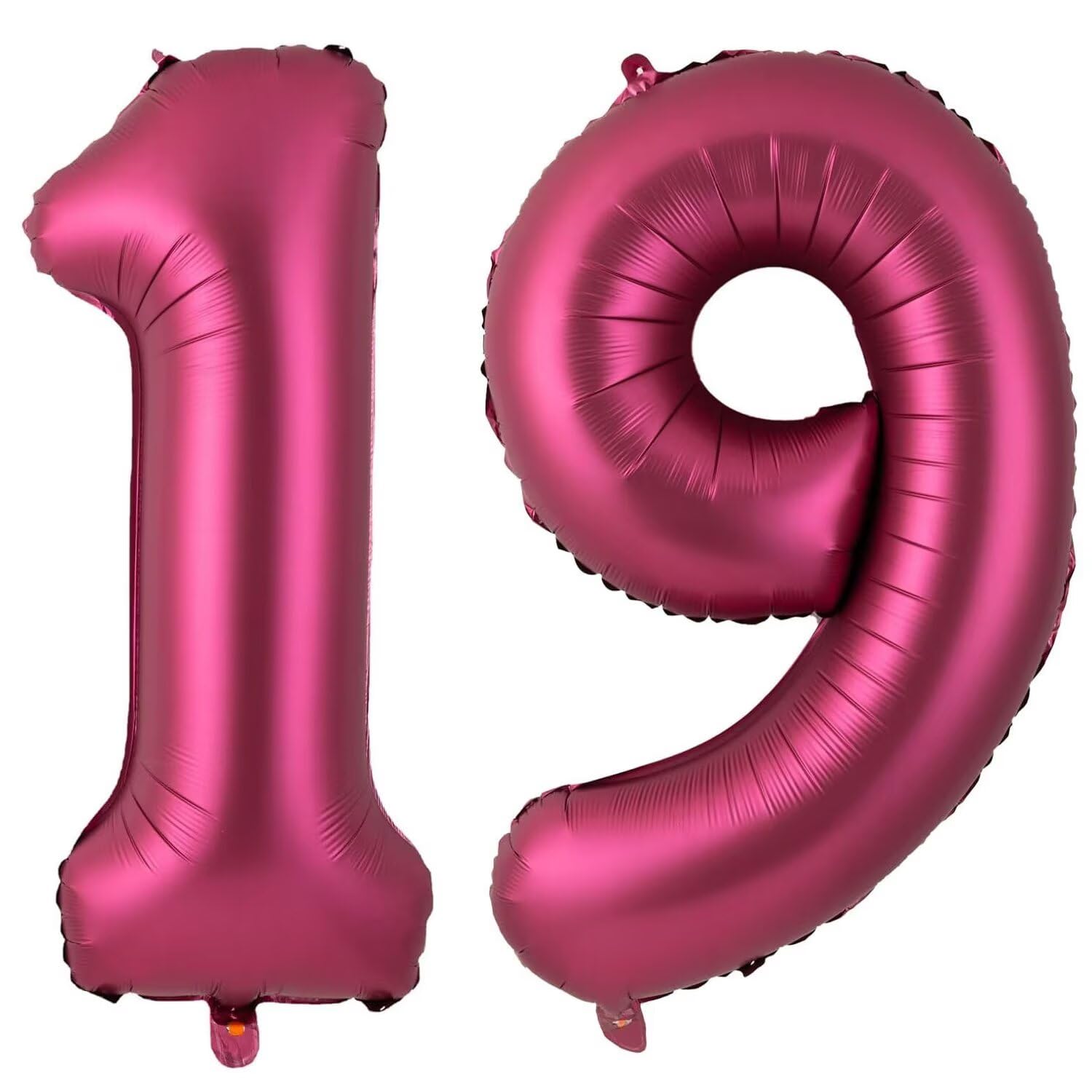 40 Inch Burgundy 19 Balloon, Wine Red Number 19 Balloons, Burgundy Large Foil Number 91 Balloons, Birthday Wedding Anniversary Baby Show Party Decoration — image 1