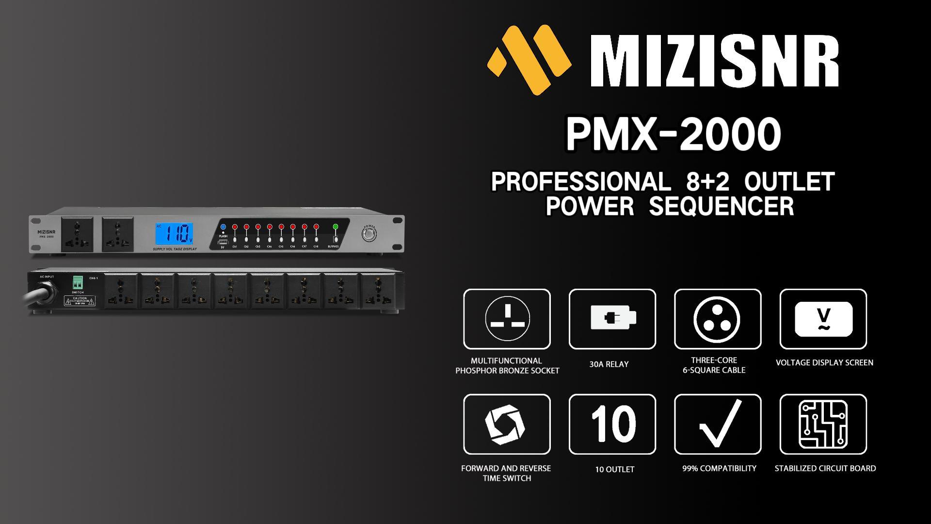 MIZISNR Power Conditioner, 20 Amps 10 Outlet Rack Mount Power