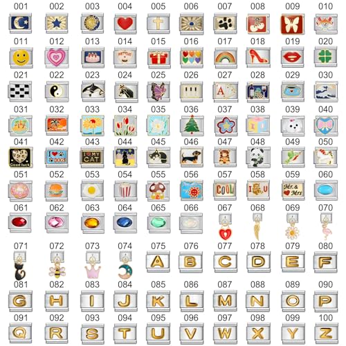 Custom Italian Charm Bracelet Kit 10/15/20 Personalized Charms Silver Adjustable Link Bracelet with Tool DIY Module Jewelry Gifts for Women/Men2