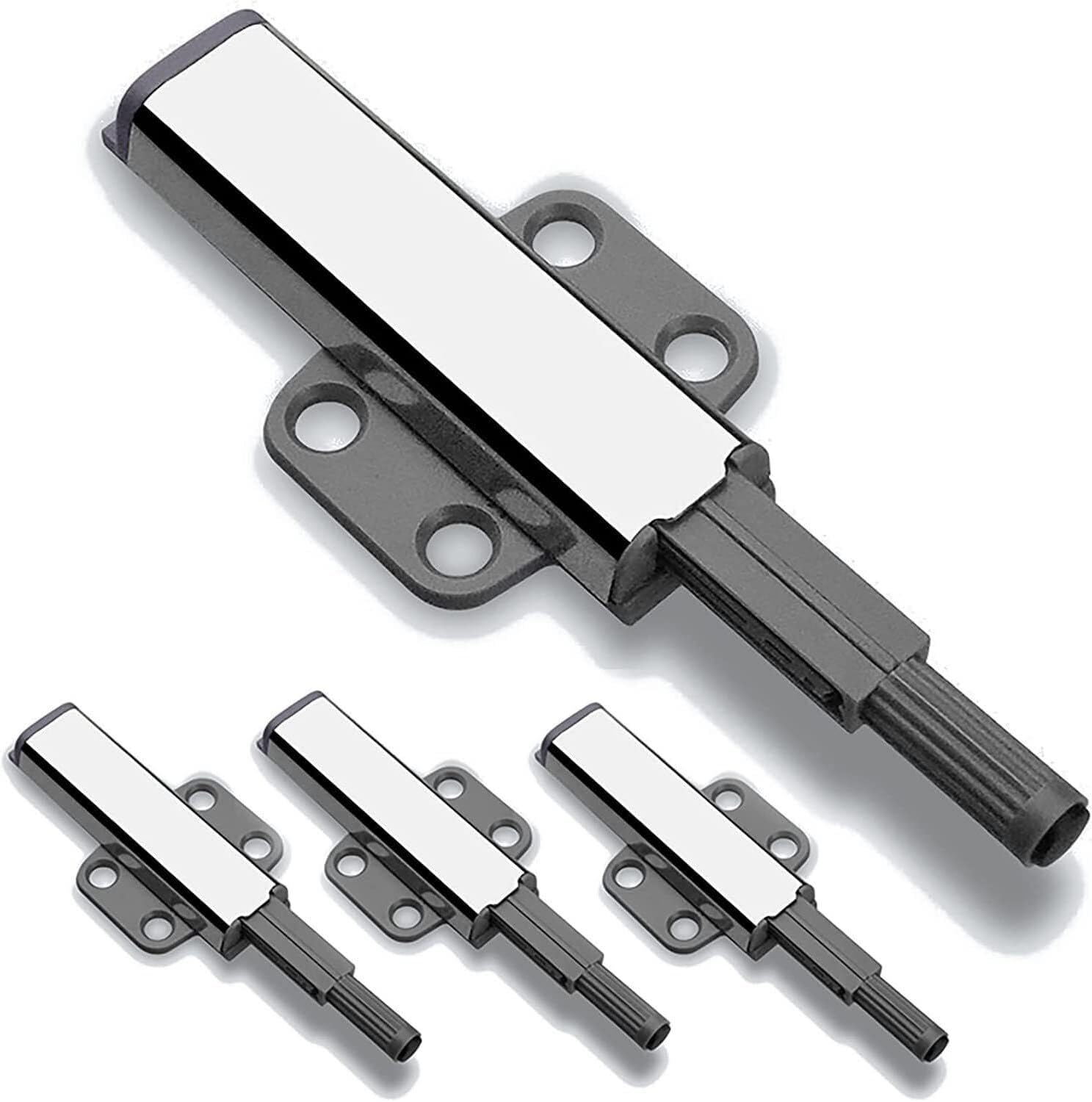 Magnetic Cabinet Door Catch， Magnetic Door Catch,Drawer Closer,Push Latches for Cabinet 4 Pack Hardware