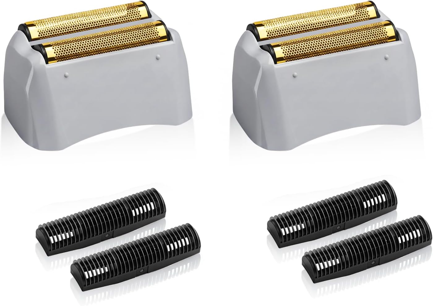 2 Pack Pro Shaver Replacement Foil and Cutters Compatible with andis 17150(TS-1)/17155/17200 Shaver ProFoil Lithium Replacement Golden