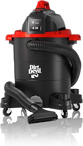 Miniatura 9 de Dirt Devil Aspiradora de taller con cable de 5 galones, portátil, resistente para garaje, hogar, taller o vehículo, diseño compacto con herramientas