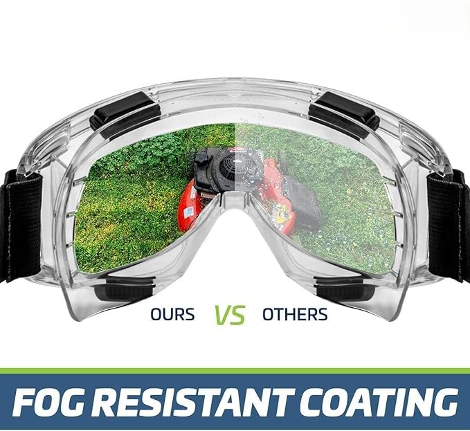 Image of Motorcycle Goggles for Men and Women - UV400 Protection, Anti-Fog, Scratch-Resistant Lens, Adjustable Strap, Windproof and Dustproof Riding Eyewear for Off-Road & Dirt Bike (Transparent)