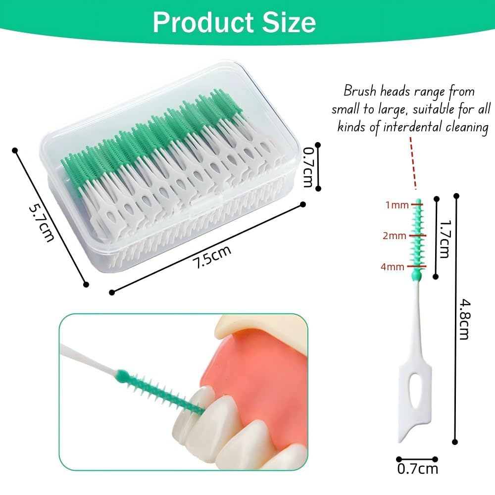 TAGUDA Dental Green Toothpicks for Teeth Cleaning & Oral Care | Disposable Hygienic Tooth Picks for Food Removal | Strong Flexible Dental Picks for Home Travel Use (Pack of 40) 1