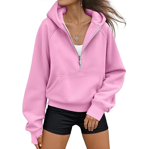AUTOMET Womens Hoodies Fleece Fall Fashion Outfits Workout Sweatshirts Y2k Winter Zip Up Jackets Oversized Tops Clothes 2025
