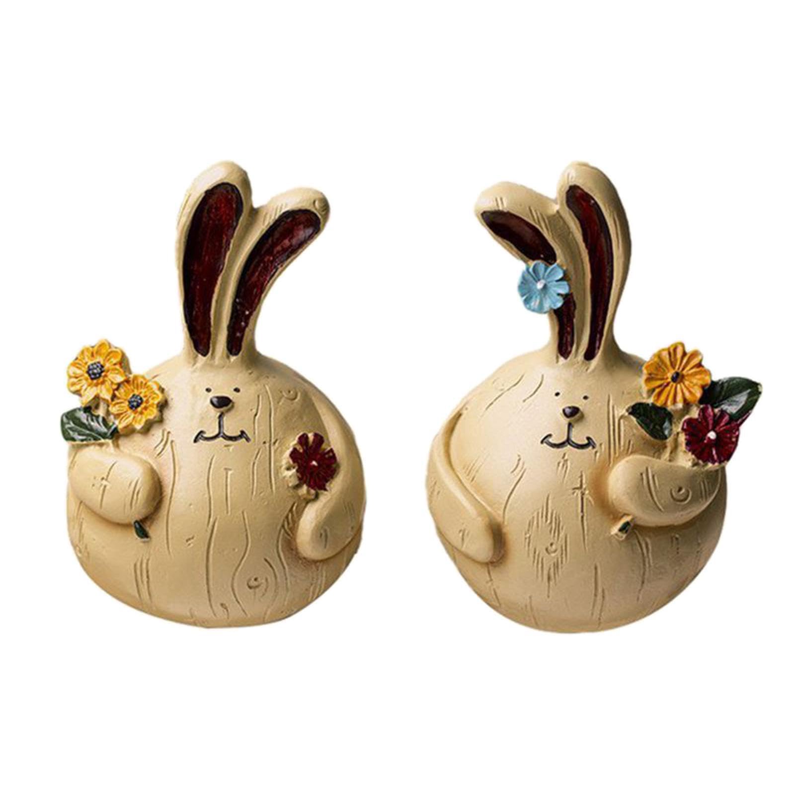 YIXANNX Elegant Rabbit Head Ornaments Animal Figurine Resin Crafts Unique Gifts Housewarming Celebrations Durable MaterialMade Of Resin. for Creative