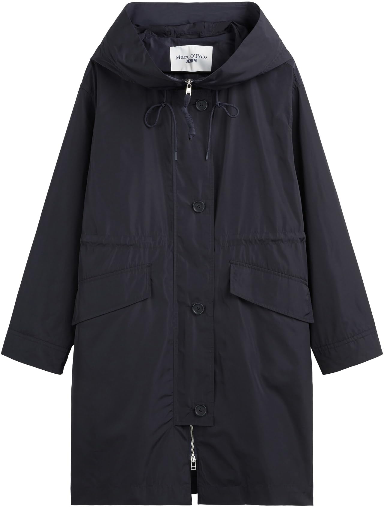 Marc OߴPolo Denim Parka con capucha Mujer impermeable, Azul (Blue Depths), S