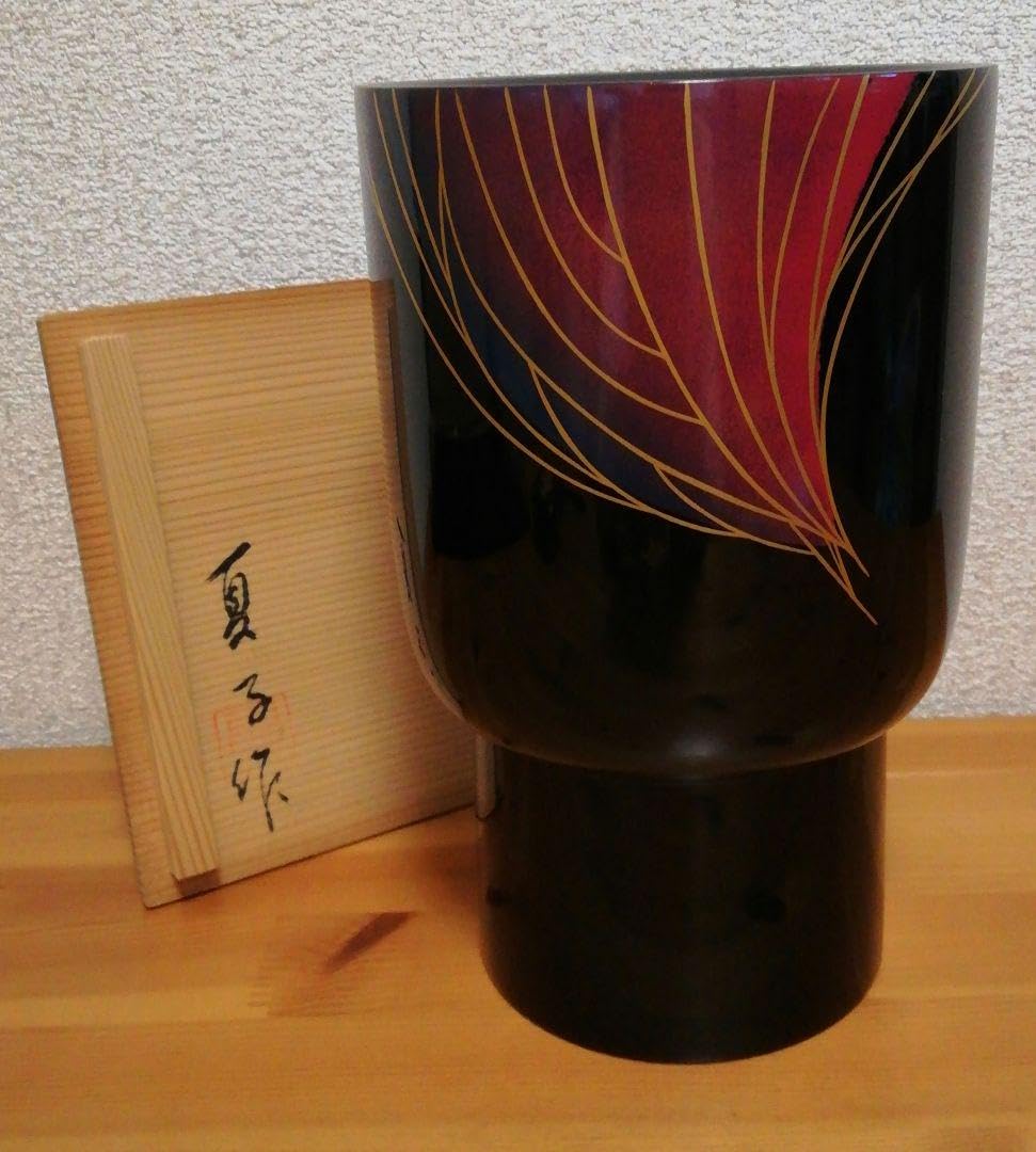 讃岐漆芸　山田暉雄作　花蒔絵　花瓶　共箱　C　9294A Amazon.co.jp: 小式海夏子作 輪島塗 蒔絵 花入 共箱 略歴付 剣山付