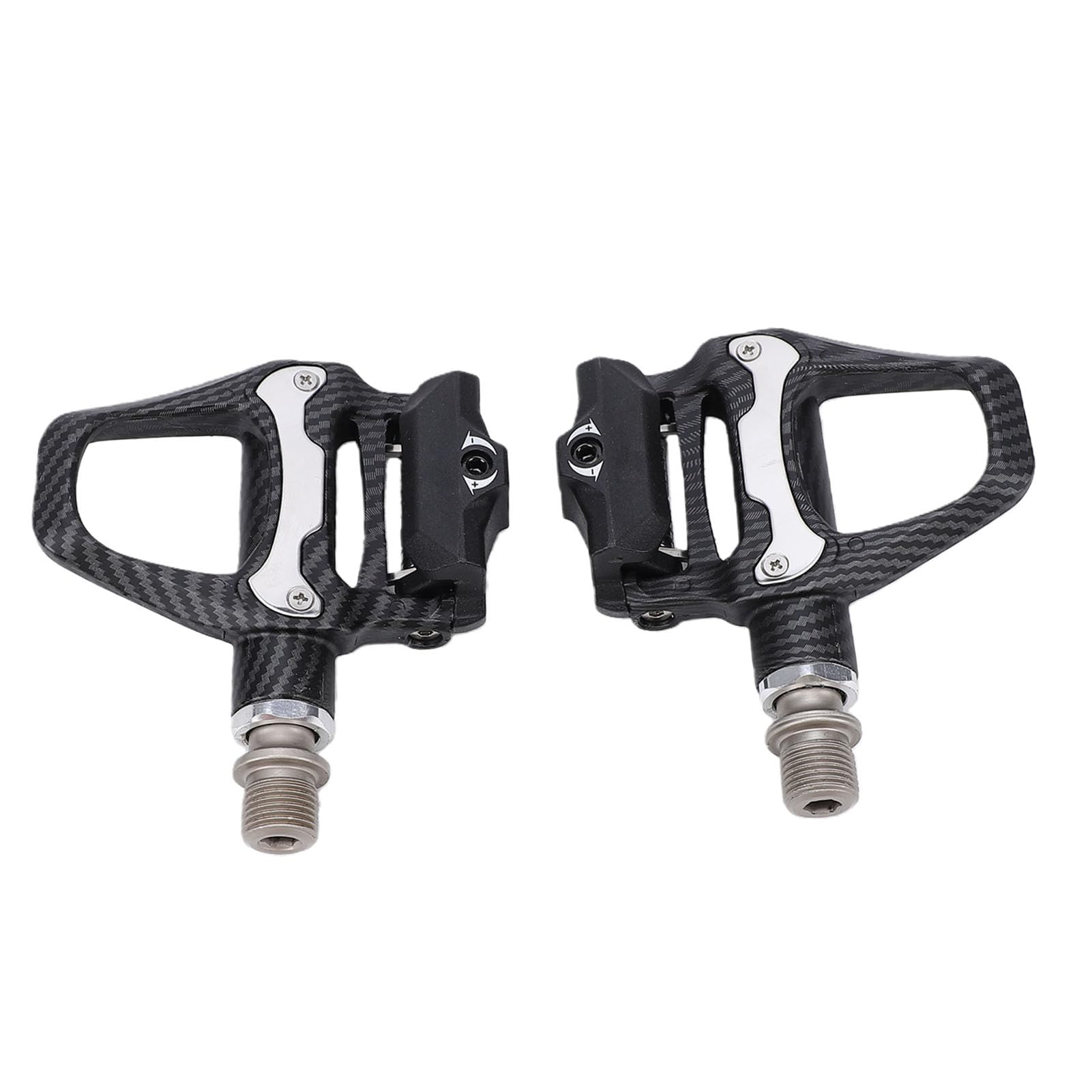 Aramox Pedales de Bicicleta de Carretera Pedales Automáticos con Cuerpo de Nailon con Eje de Acero CR MO Tacos de 6 Grados de Rosca de 9 16 Pulgadas para Viajeros de Ciclismo de Carretera y
