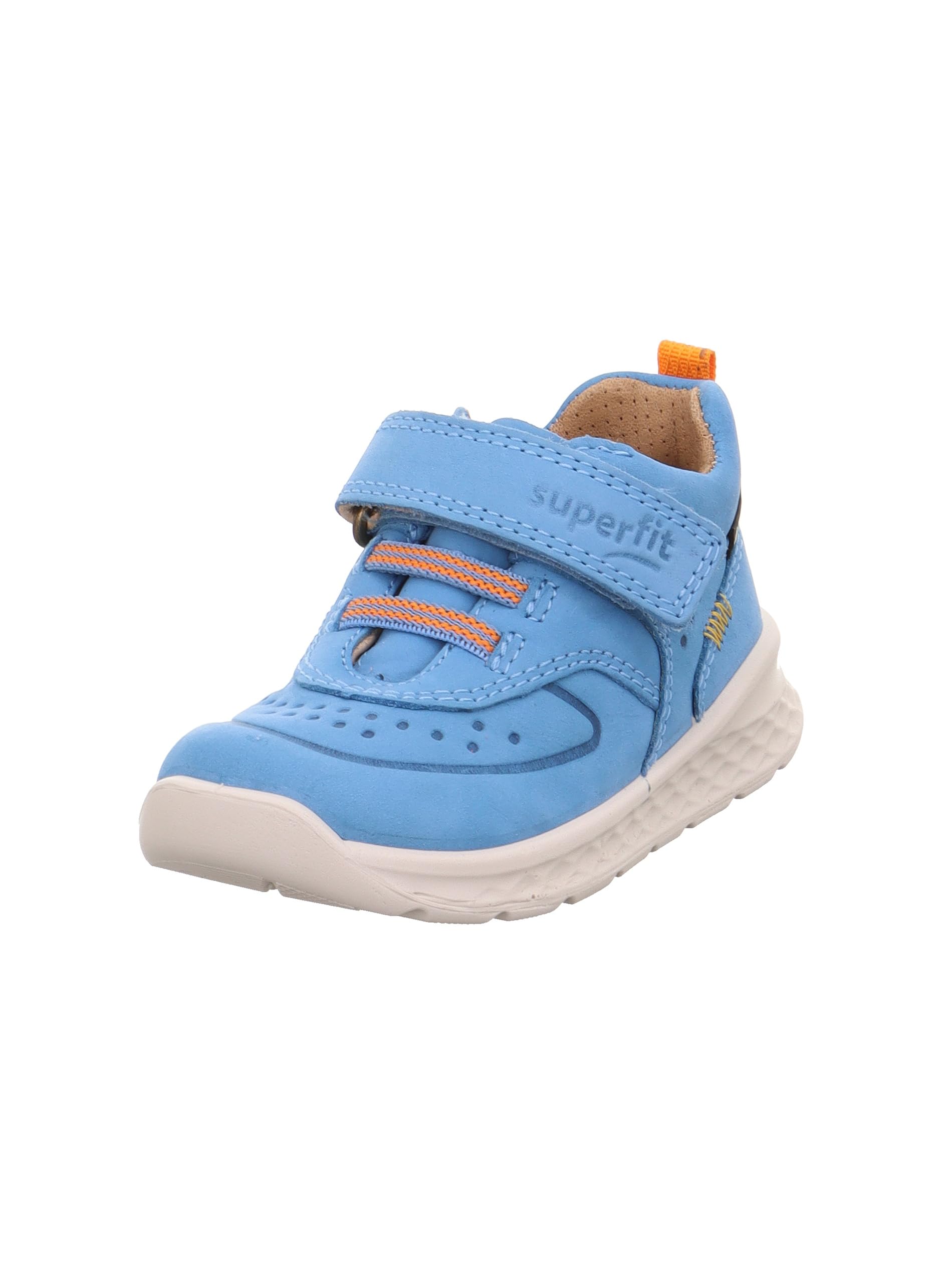 Superfit Jungen Ankle Boots Breeze, Kinder Stiefeletten, Weite: M IV, lose Einlage, uebergangsschuhe, uebergangsstiefel, HELLBLAU/ORANGE (400), 29 EU