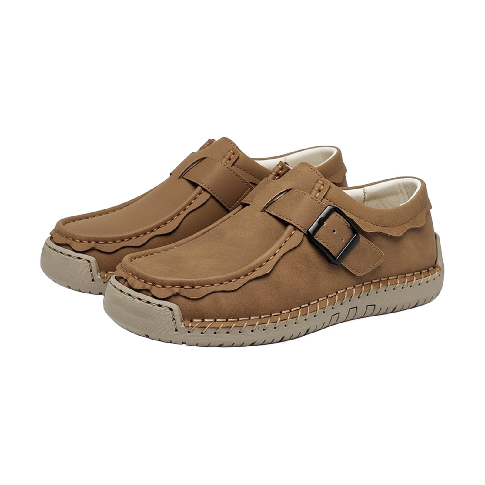 Mocasines retro de mujer con correa de hebilla: calzado plano casual para diario y compras 8