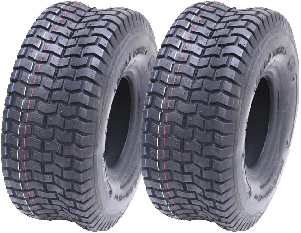 Parnells 15x6.00-6 Grass Tyre 4ply Multi Turf Lawnmower Ride On Deli S365 Tire (Set of 2)