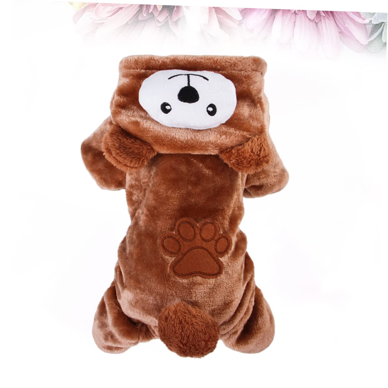 BESPORTBLE 3 Pezzi Impermeabile per Cani alla Moda Caldo Cappotto per Cani Adorabile Gilet in Pile di Corallo A Forma di Orso per Animali Domestici per Eventi Speciali