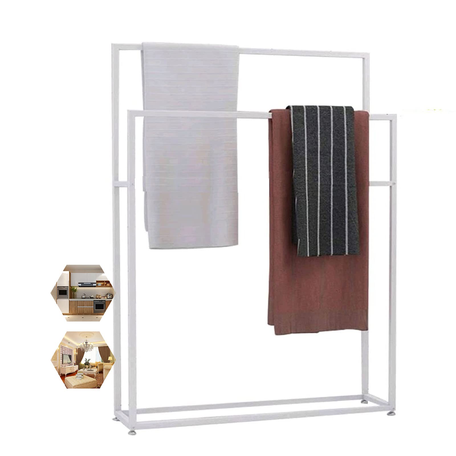 Porte-serviettes de salle de bain avec barres de séchage optimales et structure stable