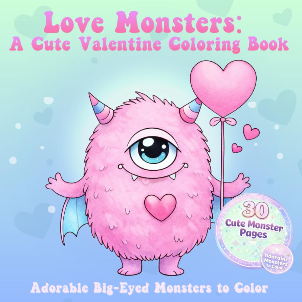 Love Monsters: A Cute Valentine Coloring Book