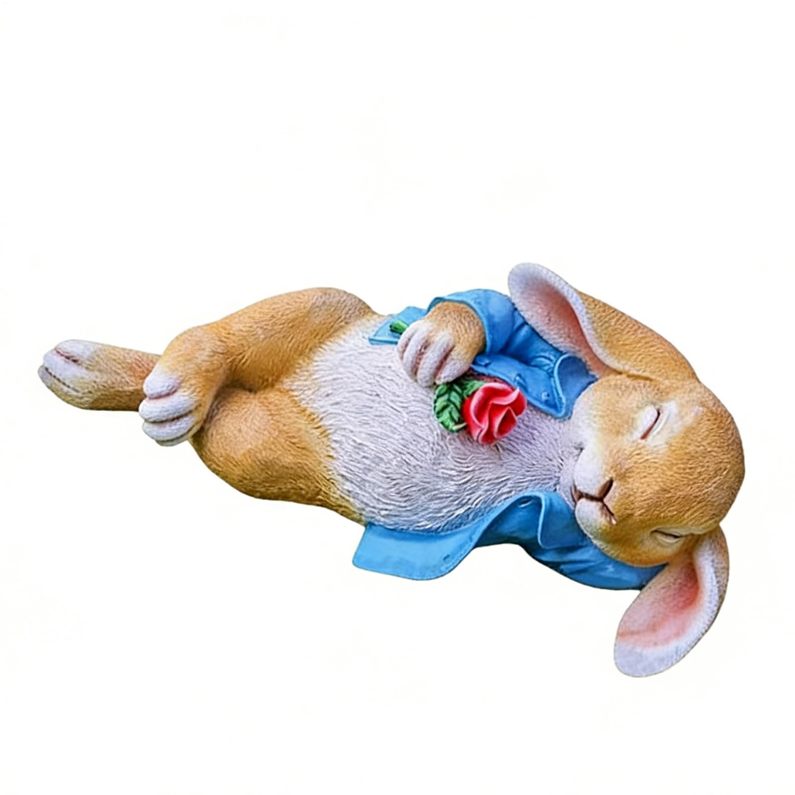Figurine couchée en résine de 30 cm pour décoration de table et aménagement extérieur